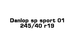 Danlop sp sport 01 245/40 r19